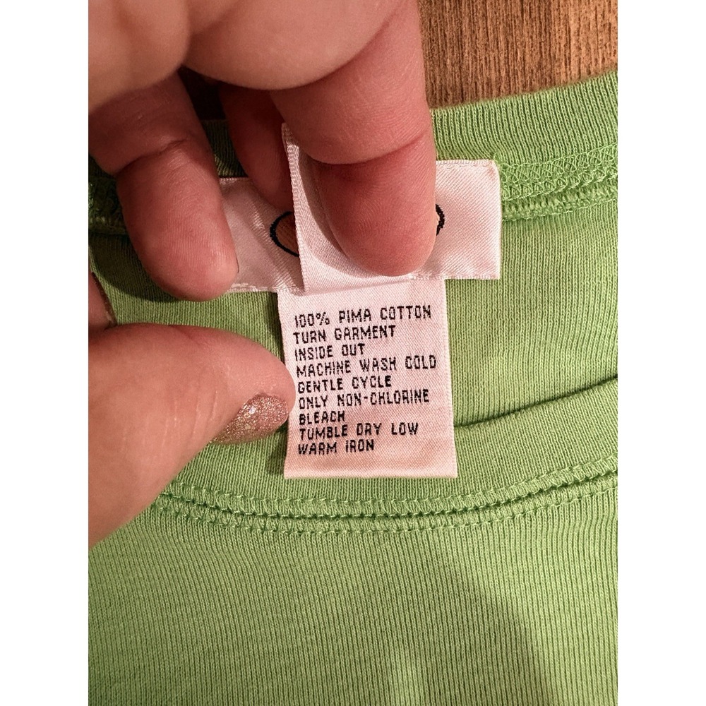 Talbots T-shirt Lime Green Women's XL Cotton Casual Summer - Picture 3 of 4